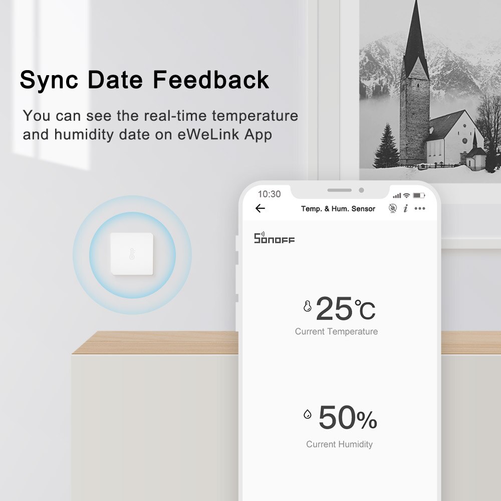 SONOFF – capteur de température et d'humidification SNZB 02 Zigbee, fonctionne avec SONOFF Zigbee Bridge, données en temps réel sur l'application eWeLink
