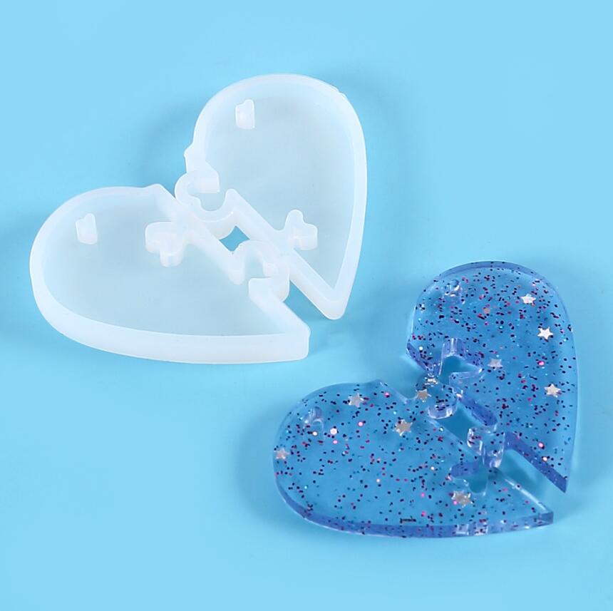 DIY Pendants Silicone Mold Heart Shaped Keychain Epoxy Resin Molds For Jewelry Making Tools Handmade Craft