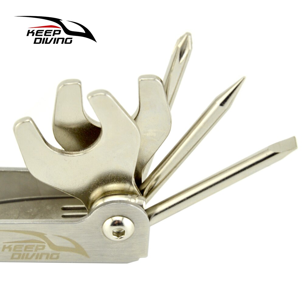 KEEP DIVING 13 In 1 304 Stainless Steel Diving Tool Set Save a Dive Kit Wrench Screwdriver Multi Tool for Repairing & Adjusting