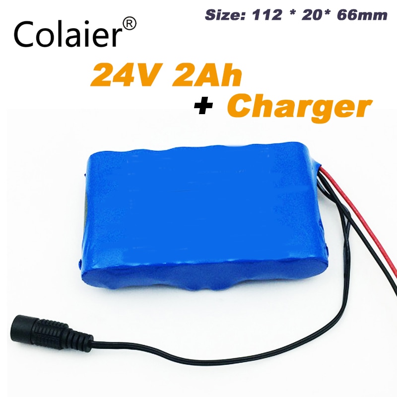 Colaier 24V 2Ah 6S1P Batterij 25.2V 18650 Batterij 2000mAh Oplaadbare Batterij Voor GPS Navigator/Golf auto/Elektrische Fiets