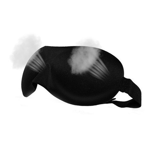 Zwart 3D 23*7.5 Cm Slaapmasker Zacht Slapen Oogmasker Night Care Ademen Massager Ogen Cover Slaapmasker: Default Title
