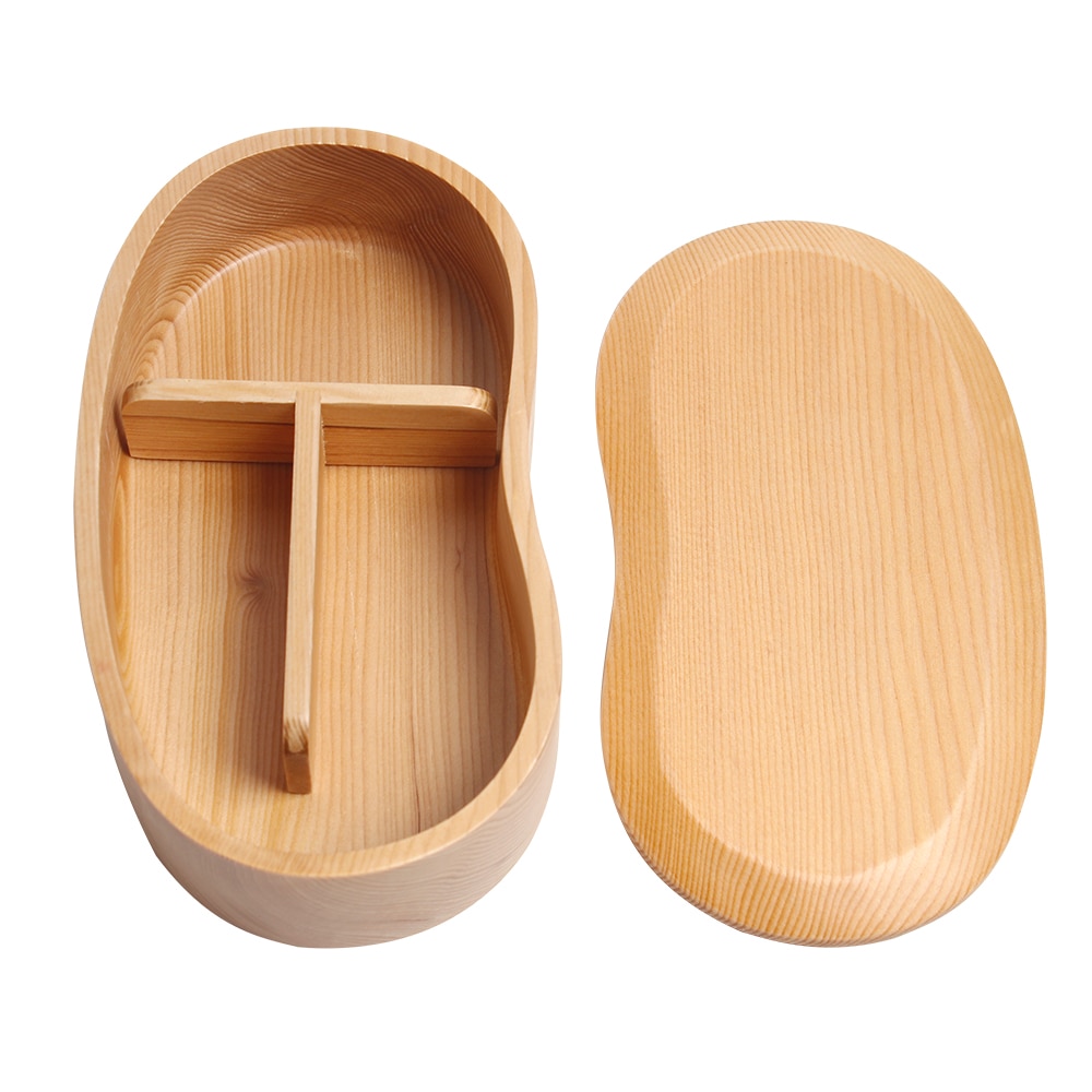 Wooden Lunch Box Set Student Bento Boxes Kit Eco-friendly Japanese Food Container Kitchen Tableware Sushi Case with Compartment