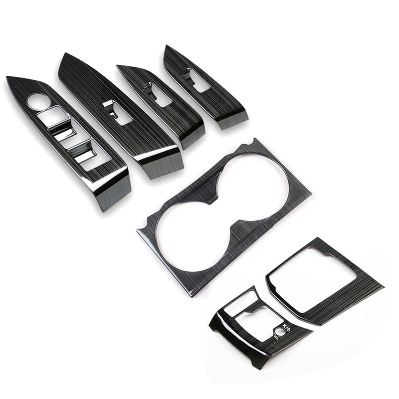 1 Juego para Mazda Cx-5 Cx5 Kf Lhd Panel de interruptor de la ventana del coche + Panel de caja de cambios del coche cubierta pegatina embellecedor tiras Garn