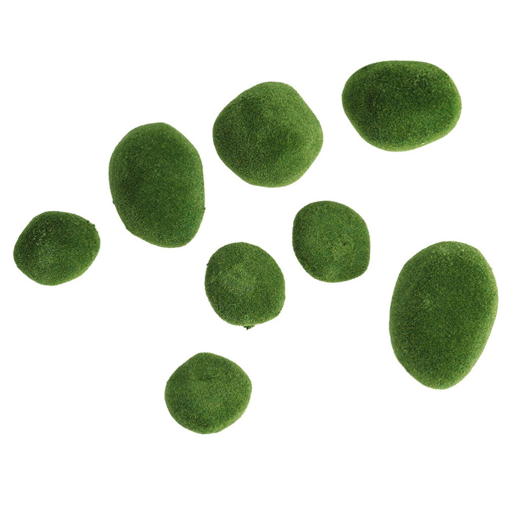 20 Pcs Moss Stone Vivid Decorative Balls Moss Balls Simulation Balls