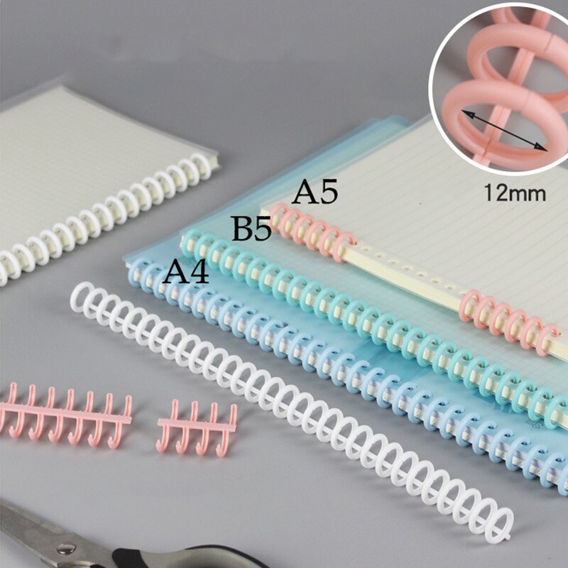 1PCs Plastic 30-Hole Loose Leaf Binders Ring Binding A4 A5 A6 For DIY Paper Notebook