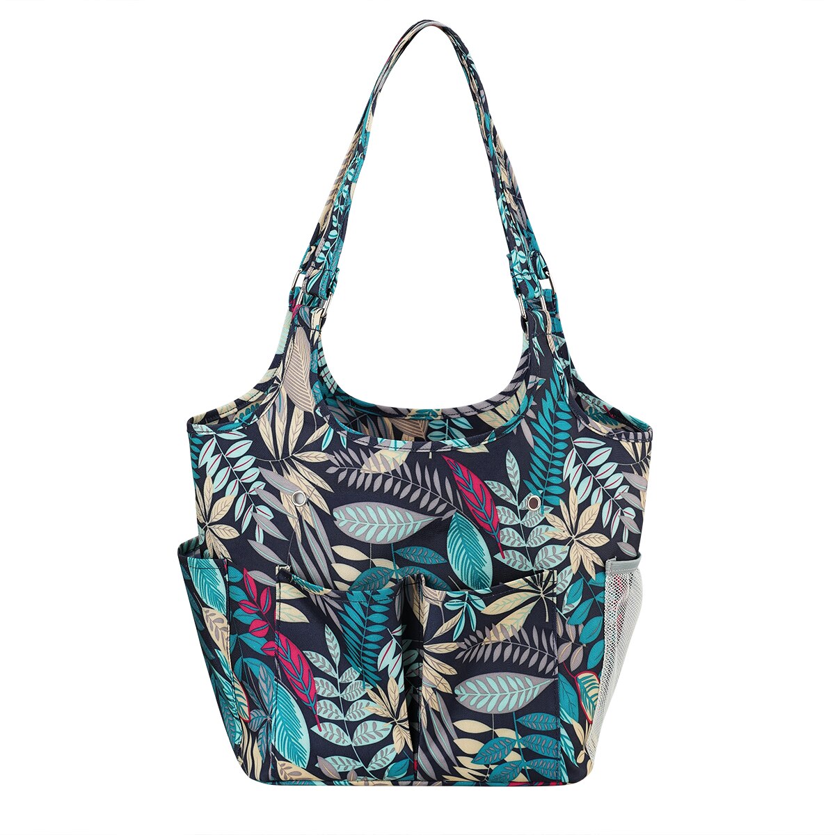 Strikkeoppbevaringspose garn strikking hekle tote bag diy strikking arrangør kvinners veske sy hekleposer til garn: Lysegrå
