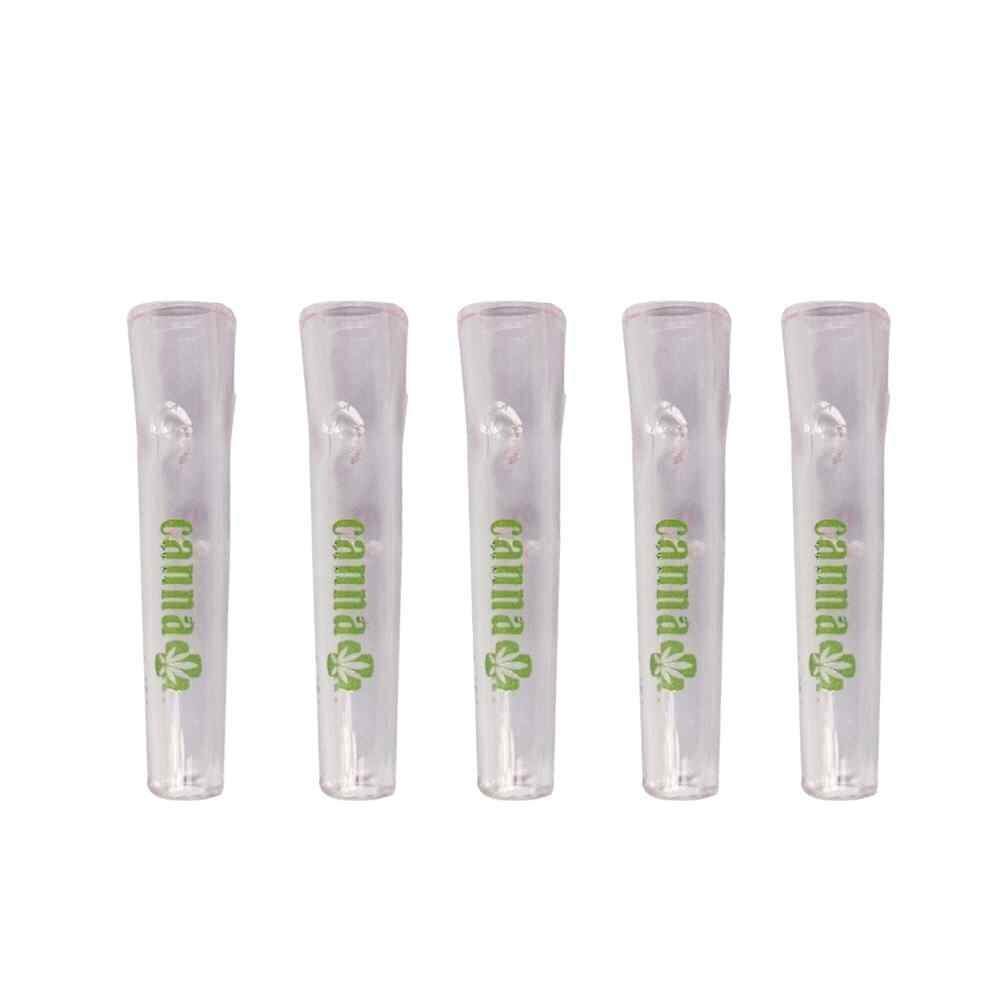 5Pcs Cone Mond-Tips Glas Herbruikbare Filter Tips Mond-Tips Glazen Kegel Kunstenaar Mond Tips: Pink-Canna