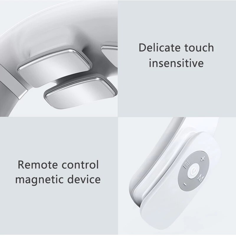Xiaomi-masajeador eléctrico Mijia Jeeback G3 para cuello, masajeador TENS de pulso para aliviar el dolor de piernas, vibrador de 4 cabezales, herramientas de masaje Cervical con calefacción