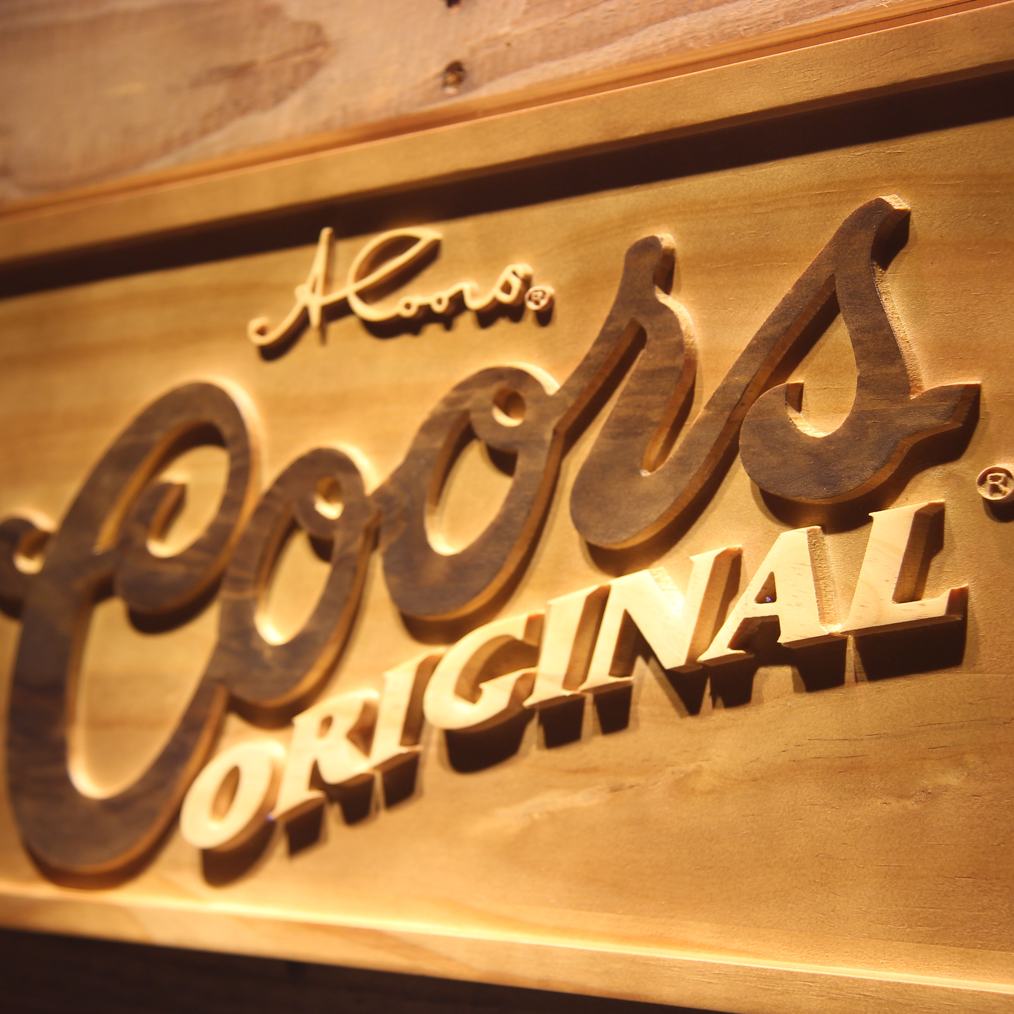 Coors Original Beer 3D Wooden Bar Signs