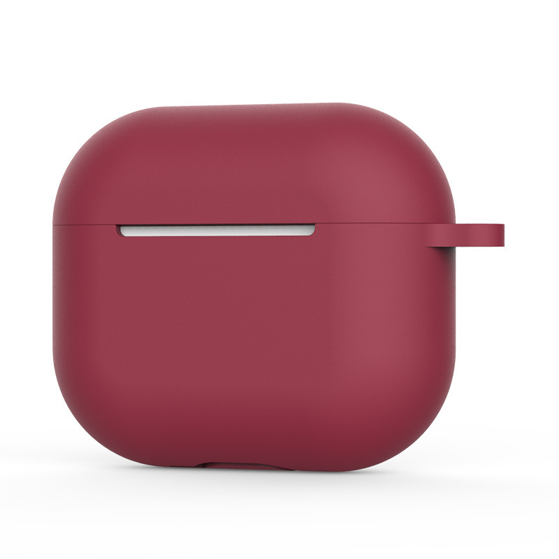 Soft Silicone Case For Apple AirPods 3 Case headphone accessories wireless Bluetooth headset cover with hook hole for airpods 3: Snow
