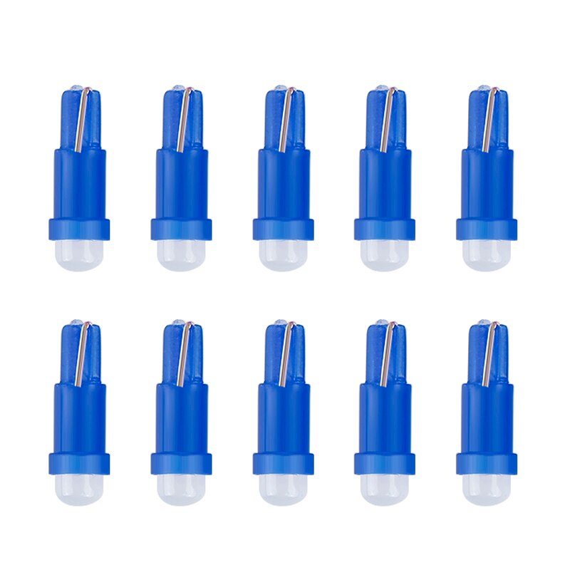 10PCS T5 COB 12V Led Car Interior Lights Dashboard Warming Indicator Wedge Auto Instrument Lamp Dash Indicator Light Panel Bulbs: blue