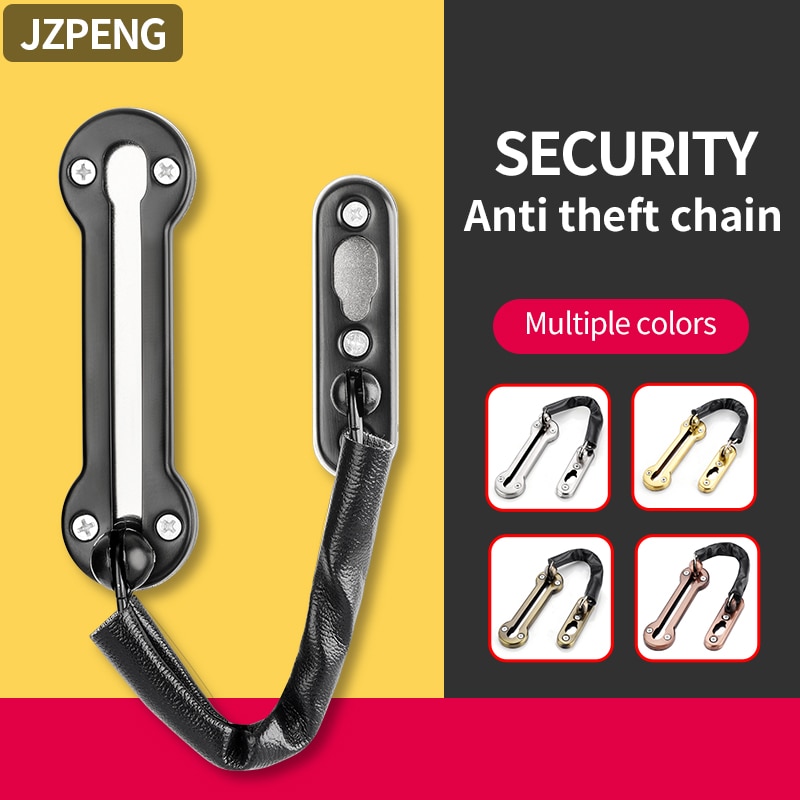 WV Anti-theft Stainless Steel Hotel Door Chain Latch Safety Guard Security Lock Security Limiter Tools Hardware for Home Door