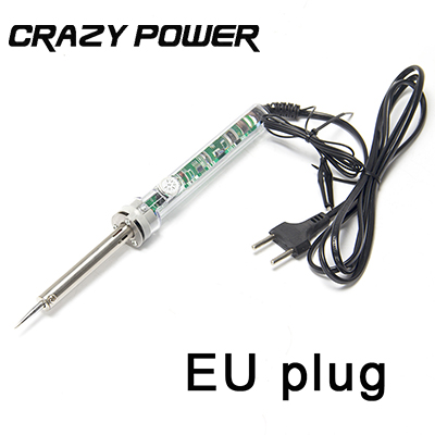 60W Electric Soldering Iron Adjustable Temperature Ceramic Heater LCD Home Repair Soldering Welding Tools EU Plug by PROSTORMER: Default Title