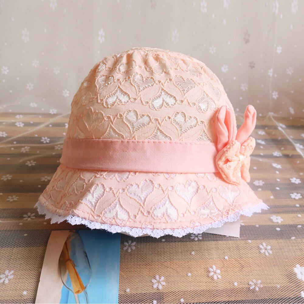 Chapeaux d'été pour bébés filles, chapeau de dessin animé, casquette pour nourrissons, impression de coeur de pêche, # CN20