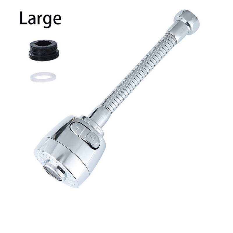 Water saver Rotating Faucet Extender Bubbler Splash-proof Headband Pressure Reducing Water Spout Water Saver Bathroom Kitchen: Large