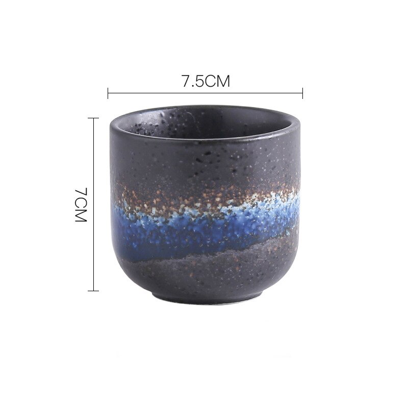 Kaffekopper keramikk krus sake te krus drinkware kopp keramisk latte japansk håndlaget kaffekopp: B