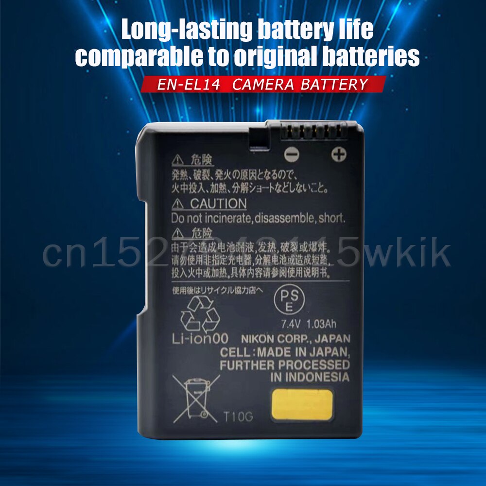 7.4V 1030Mah EN-EL14 EN-EL14A ENEL14 Camera Accu Voor Nikon D5300 D5200 D5100 D3200 D3100 D3300 P7000 P7100 p2100 P7700
