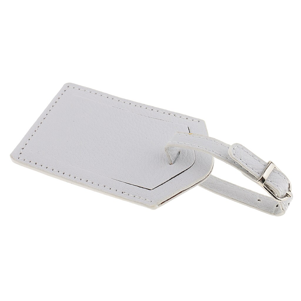 Fityle 2 sztuki skórzana etykieta robić bagażu PU walizka podróżna etykieta ID biała i czarna