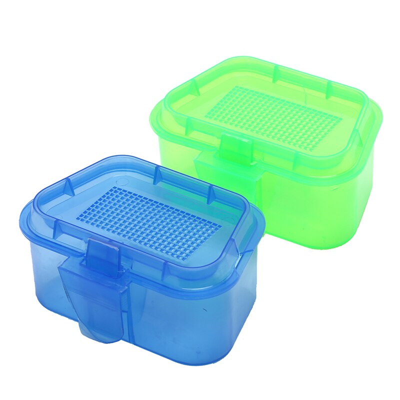 1pc regnorme blodorme agn container boks fiskeri tilbehør farve tilfældig plast fiskeri levende agn opbevaring boks