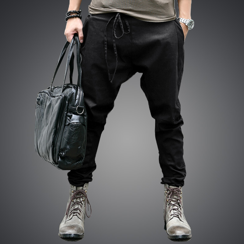 Mannen Harembroek laag Kruis Broek Toevallige Verzakking broek hiphop mannen Broek Mannen Joggers broek opknoping kruis