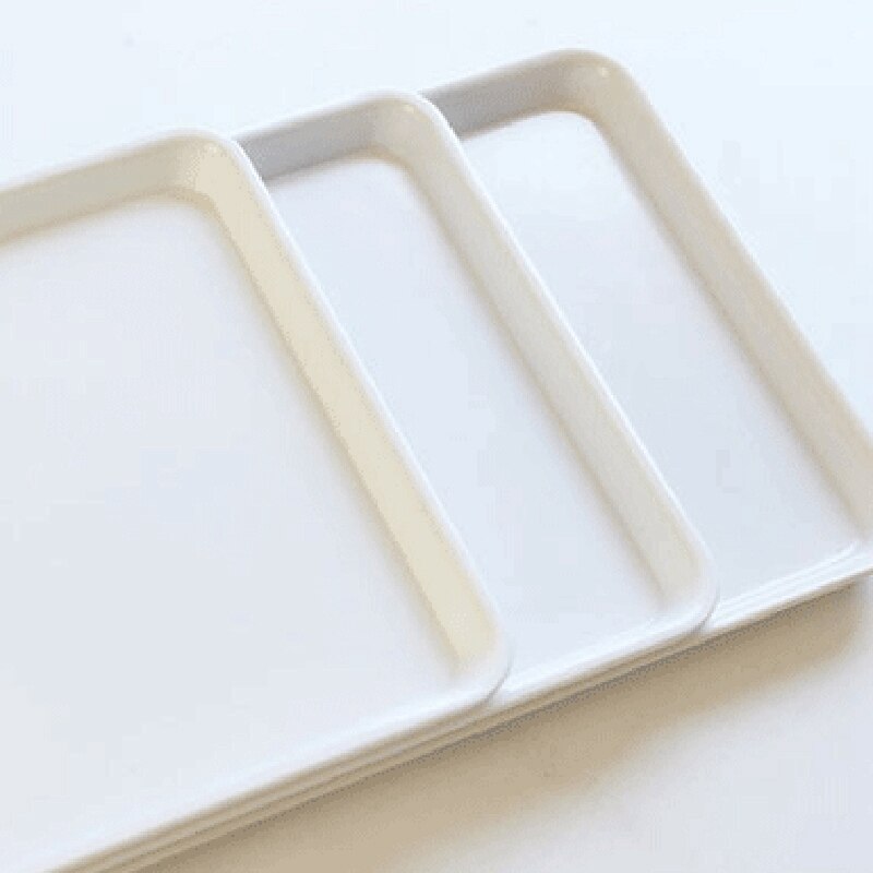 Plastic Fast Food Tray Restaurant Serving Trays For Tea/Cake Kitchen Bar Dinnerware European Hotel Long Plate Dessert Cake Tray