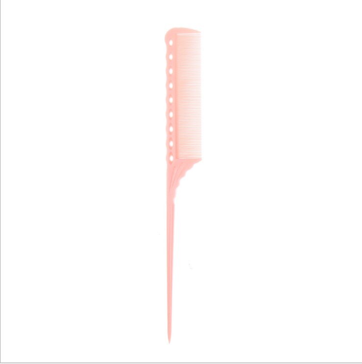 Hairdressing Scale Pointed Tail Comb Hair Styling Rat Tail Comb Pink Plastic Fine-tooth Hair Comb Beauty Tools