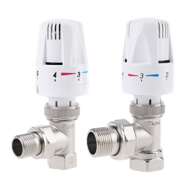 Automatic Thermostatic Radiator Valve Thermostat Temperature Control Valve Angle Floor Heating Special Valve Copper DN15 DN20