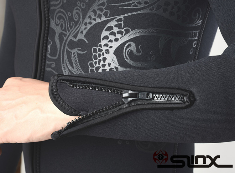 Slinx 5Mm Duiken Wetsuit Jassen Mannen Neopreen Jas Voor Duiken Kitesurfen Kleding Pak Ritssluiting