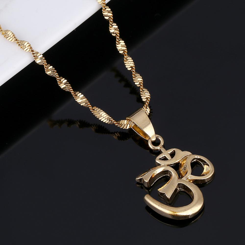 Hinduism Pendant Necklace Yoga Meditation Aum Om Ohm Sanskrit India Symbol Jewelry