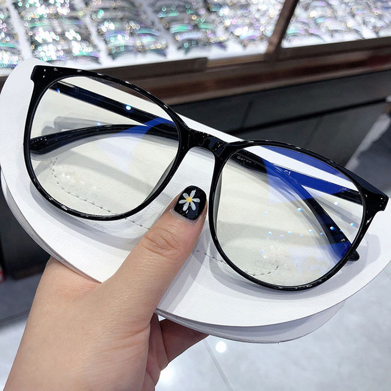 Gafas de protección contra luz azul con filtro de bloqueo para hombre y mujer, anteojos redondos de ordenador con marco superligero, color rosa y transparente