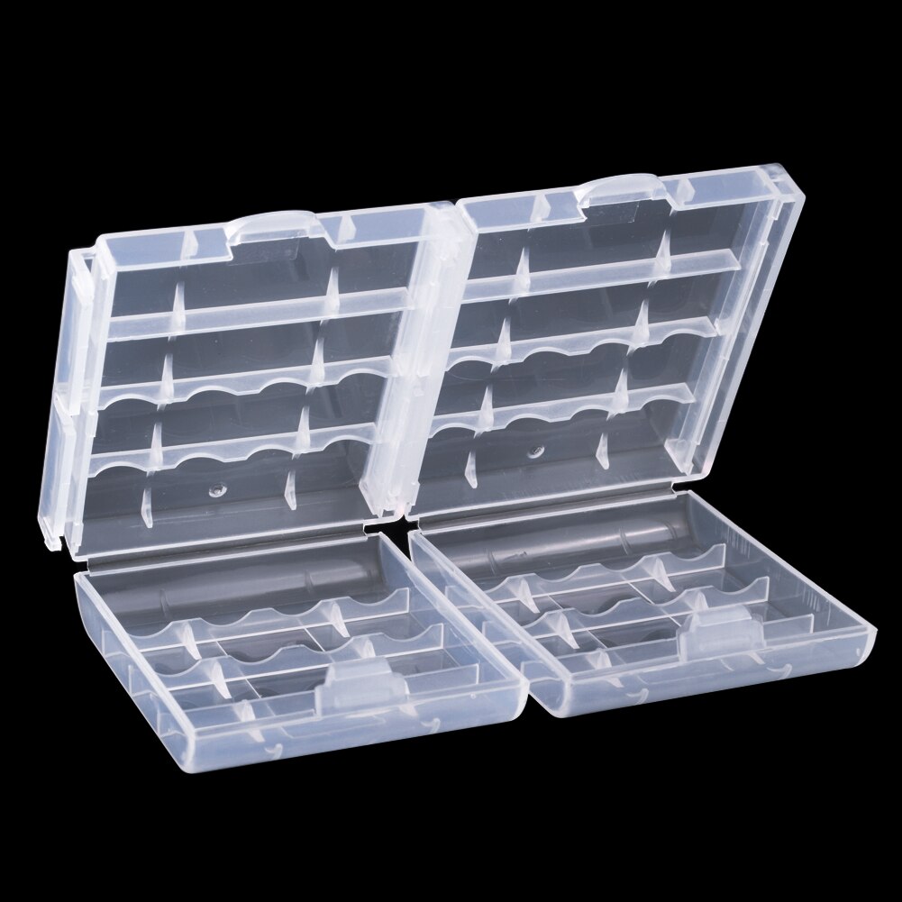 2/4/8Pcs Cassa del Supporto di Plastica Scatola di Immagazzinaggio Della Copertura per il 10440 14500 AA AAA Contenitore di Batteria Contenitore sacchetto di Caso Dell&#39;organizzatore Della Cassa Della Scatola