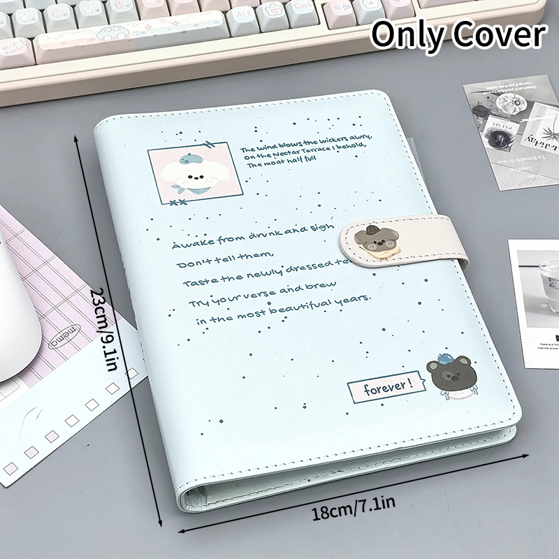 Album Photo en cuir PU, couverture de petit chien mignon, livre de rangement de photos Fangirl Star, livre de Collection d'album de reliure de carte idole de 3 pouces: green