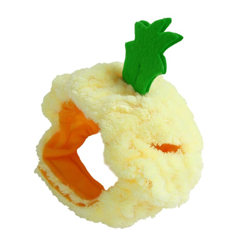 Sombrero divertido con forma de piña para gato, sombreros de noche de brujas para perro, calentador de orejas y cuello de lana, disfraz para mascota, vestido de