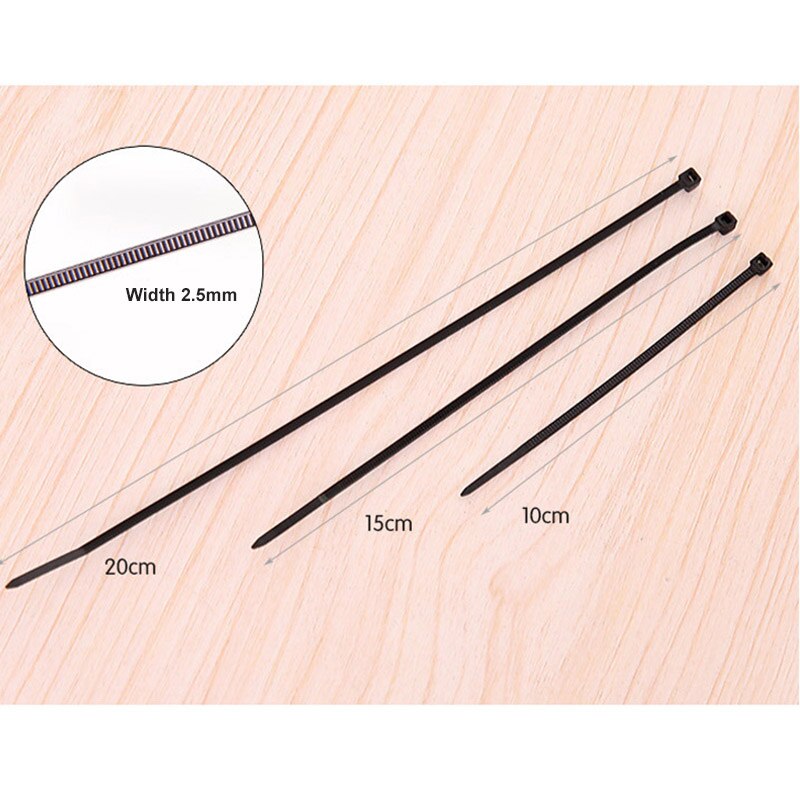 100pcs Reusable Nylon Plastic Cable Ties Wire Zip Tie Strap Self-locking Wraps Industrial Supply Fasteners & Hardware Cable