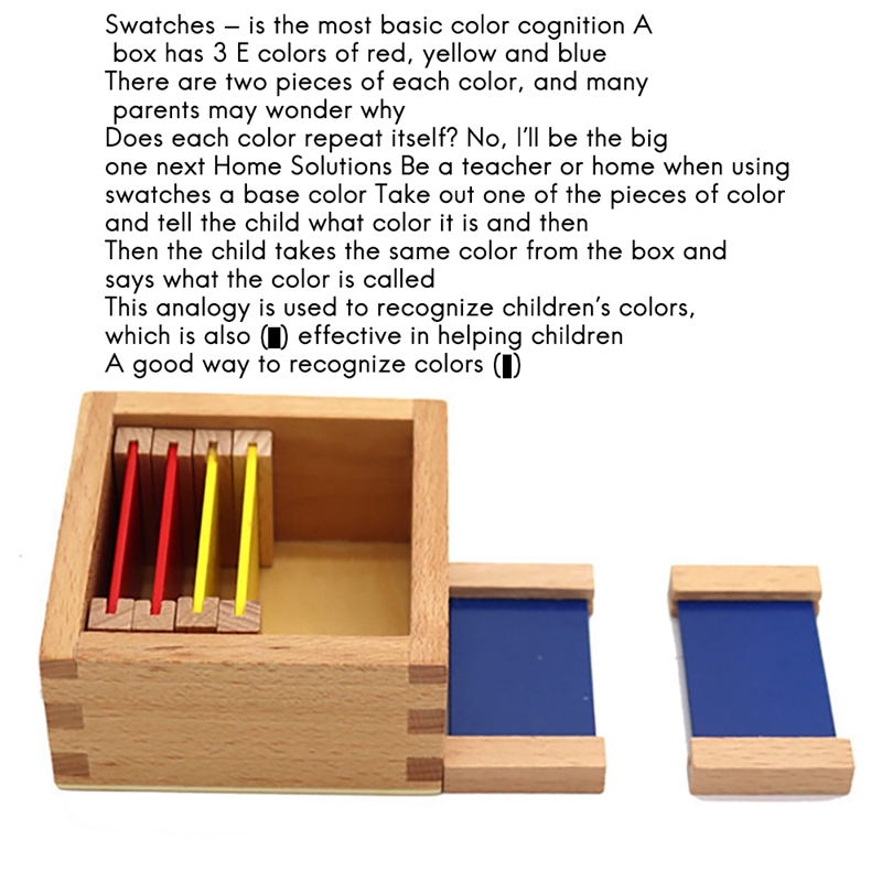 Zintuiglijke Materiaal Leren Kleur Tablet Box 1/2/3 Hout Voorschoolse Training Kinderen Speelgoed