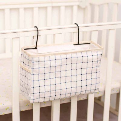 Crib Accessoires Tas Opslag Houder Bed Organizer Nachtkastje Opbergtas Wieg Bed Side Pouch Opknoping Organisator Nappy Houder Zakken: 9