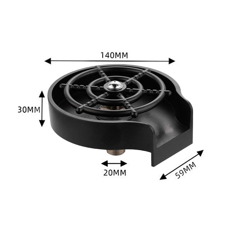 High Pressure Automatic Glass Cup Washer Kitchen Sink Rinser Machine Bar Cup Cleaner for Beer Milk Bottle Tea Cup Cleaning Tools: grey