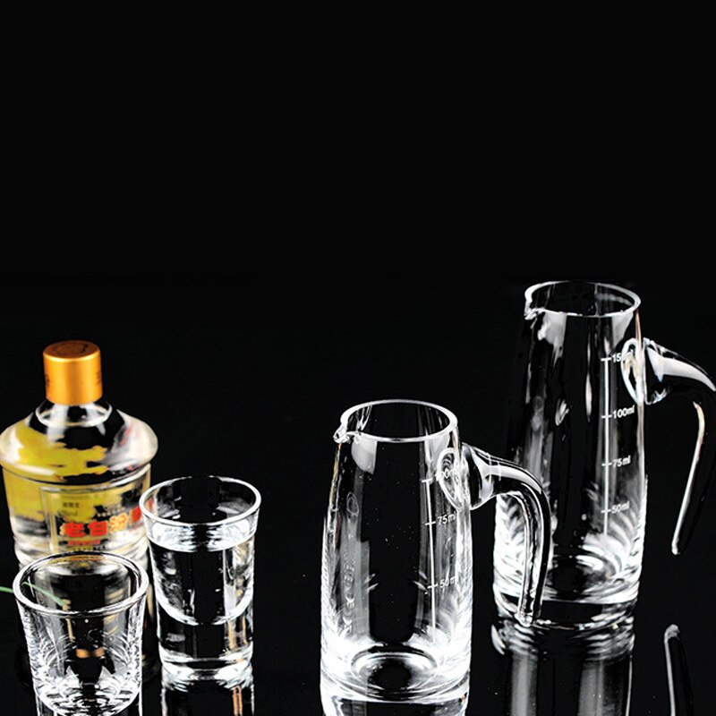150Ml Kristal Glas Rode Wijn Decanter Heupfles Set Precisie Schaal Wijn Schenker Water Karaf Jug Schenker Beluchter Whiskey bar