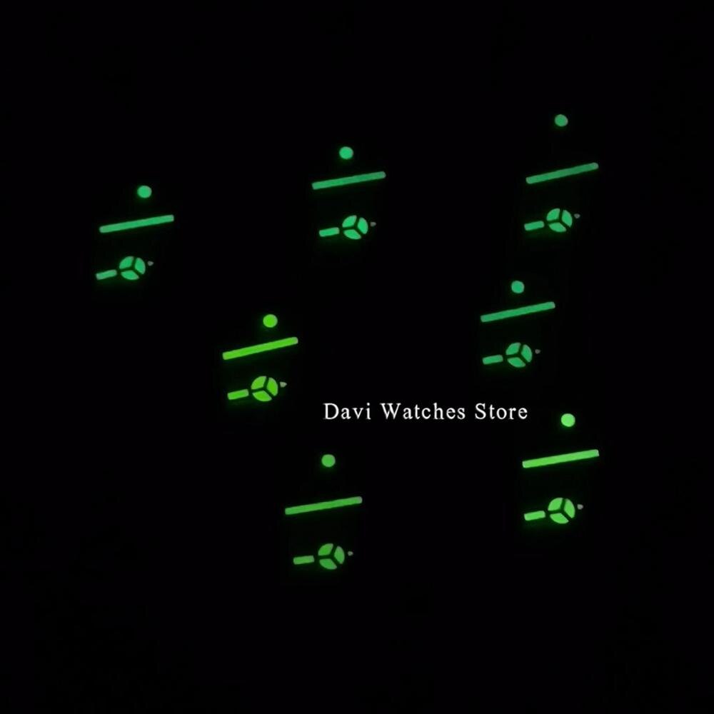 Aiguilles de montre pour hommes, nouvelles montres lumineuses vertes adaptées à Eta 2824 2836,Miyota 8215 821A série 82, mouvement DG2813 3804