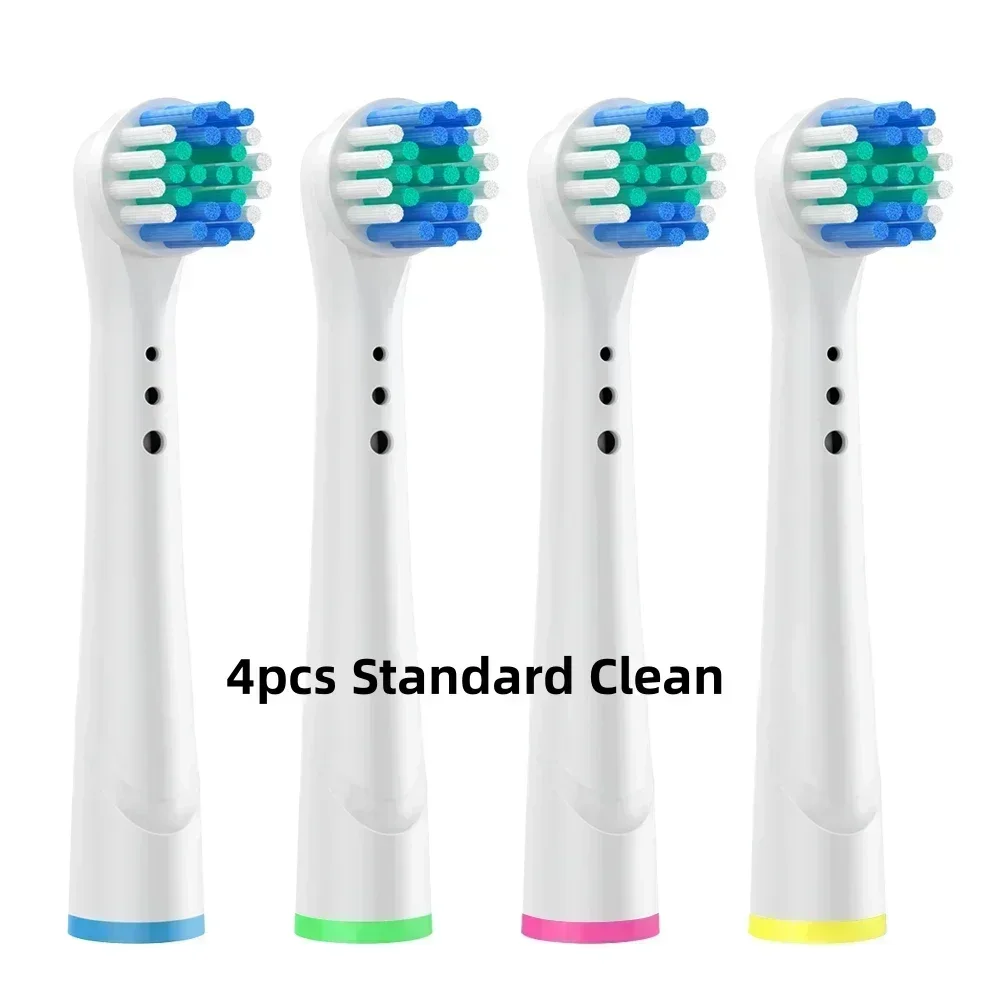 Boquillas de cepillo de dientes eléctrico para Oral B Braun, acción de hilo blanco 3D, limpieza de precisión, cuidado de las encías, cabezales de cepillo de dientes universales para OralB: Castaño