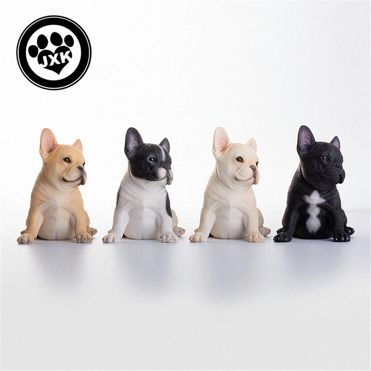 JXK Cute French bulldog Dog Pet Healing Figure Canidae Animal Collector Toy Resin Desktop Decoration