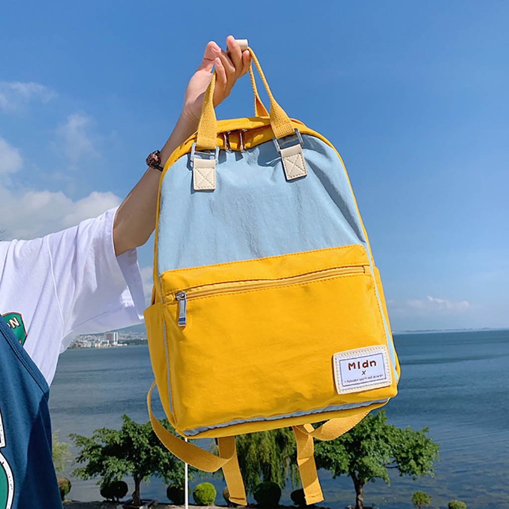 50 # Multifunctionele Vrouwen Rugzak Meisjes Bag Canvas Laptop Rugzak Schooltas Voor Tiener Meisjes Jongens Travel Mochila: Yellow 