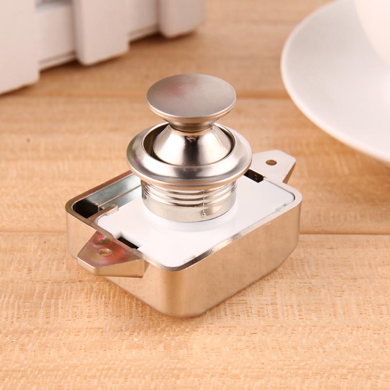Mini Push Lock Button Catch Lock Cupboard Door Knob Camper Caravan Motorhome RV Cabinet Drawer Push Latch