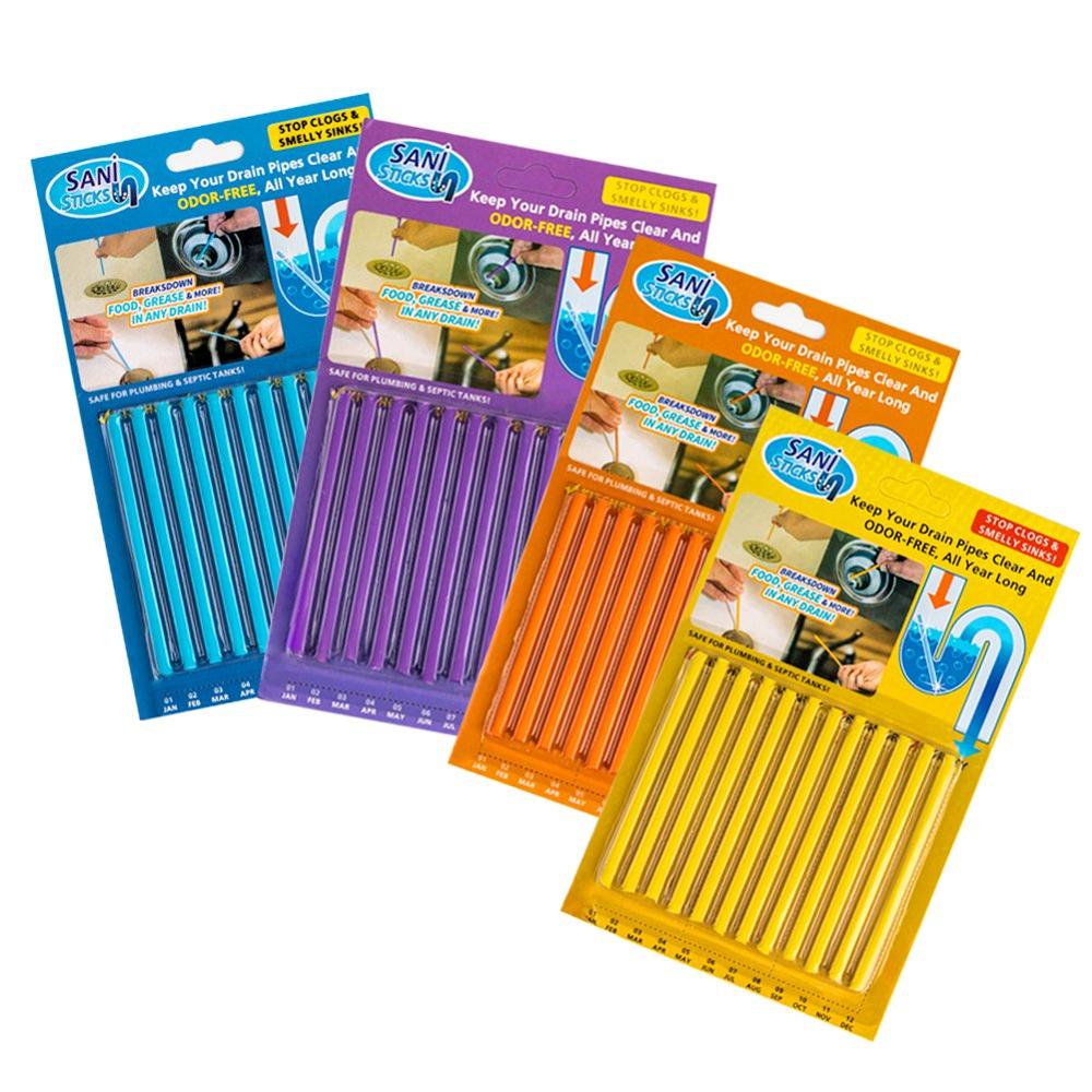 4 Packs(48pcs) Sani Sticks Keeps Drains And Pipes Clear And Odor As Seen On TV By S-power