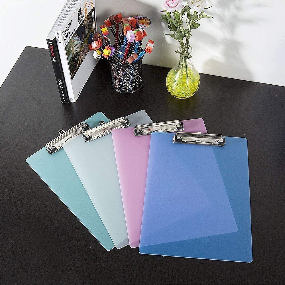 Portable A4 Writing Pad Plastic Transparent Clipboard Hardboard Document Holder Sketch Drawing Board