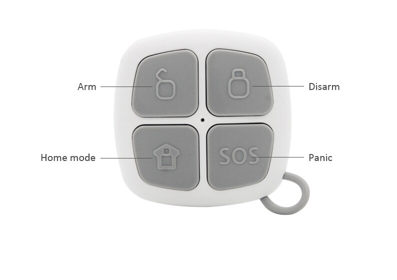 Mando a distancia portátil inalámbrico, 4 botones para GSM, sistema de alarma para el hogar, 5 uds., GS-RMC08