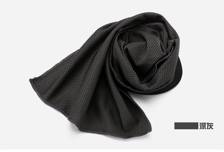 Microfiber Sport Handdoek Snelle Koeling Ice Gezicht Golf Handdoek Sneldrogende Strand Handdoeken Zomer Blijvende Instant Chill Handdoeken: Dark Grey