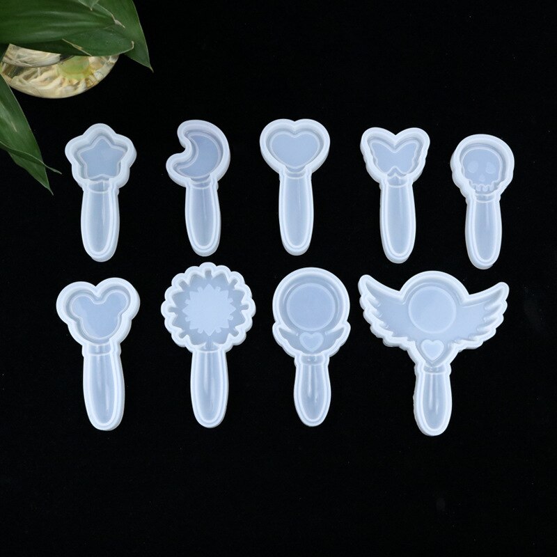Kawaii Handheld Mirror Silicone Mold Cute Accessory Making Resin Craft Supplies Resin Accessories Making with Mirror