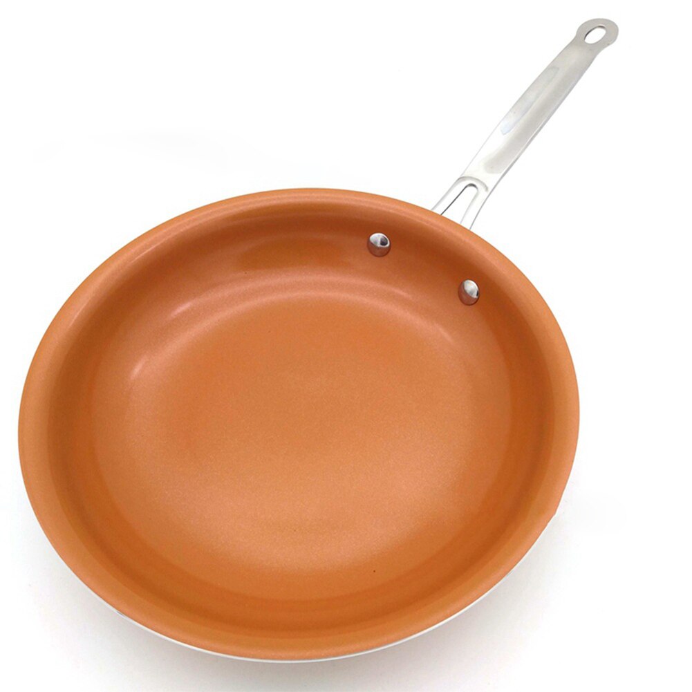 Non-stick kobber stegepande med keramisk belægning wok gryde ovn induktion madlavning grill pande køkkengrej stegepande stegepande cv