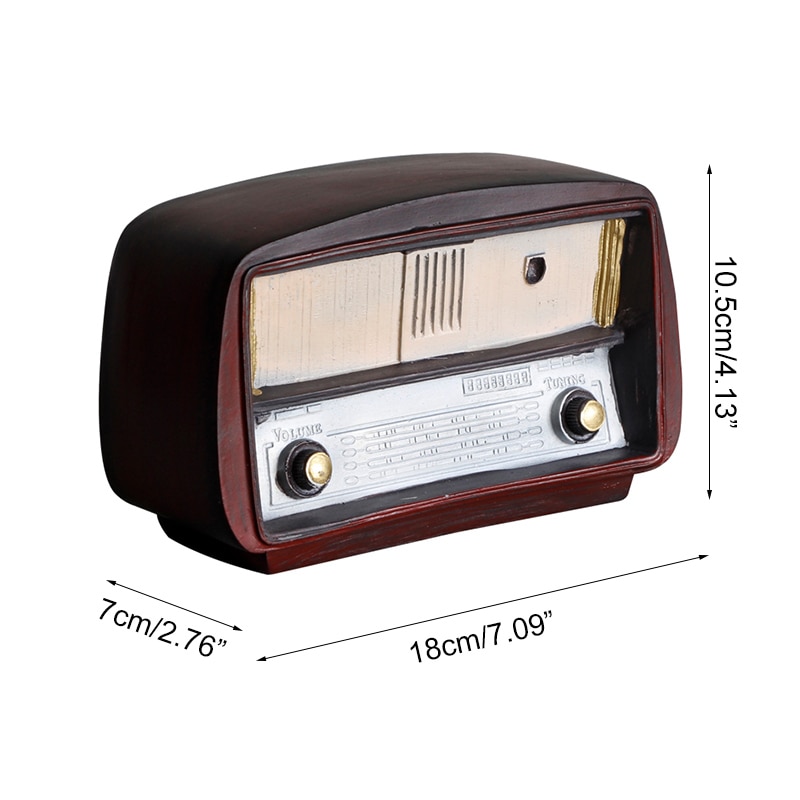 Modelo de Radio de resina de estilo europeo, Retro, adornos nostálgicos, Radio artesanal clásica para Bar, accesorios de decoración para el hogar, de imitación antigua